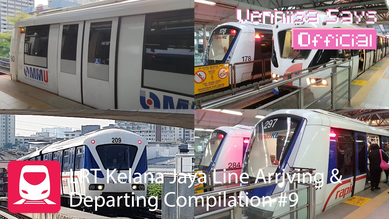 LRT KELANA JAYA LINE ARRIVING & DEPARTING COMPILATION #9