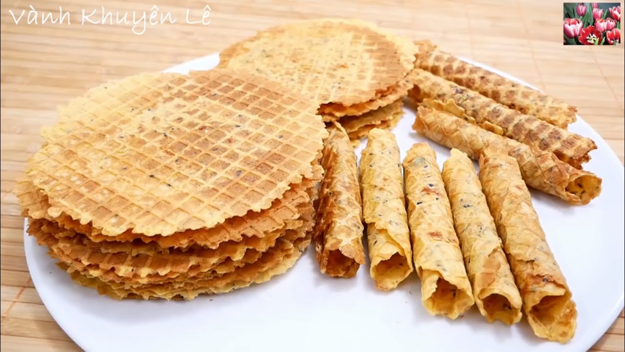 Bánh Kẹp Cuốn - Cách làm Bánh Cuốn Tôm Giòn thơm Béo mặn, ngọt - Món ăn Vặt ngon by Vanh Khuyen