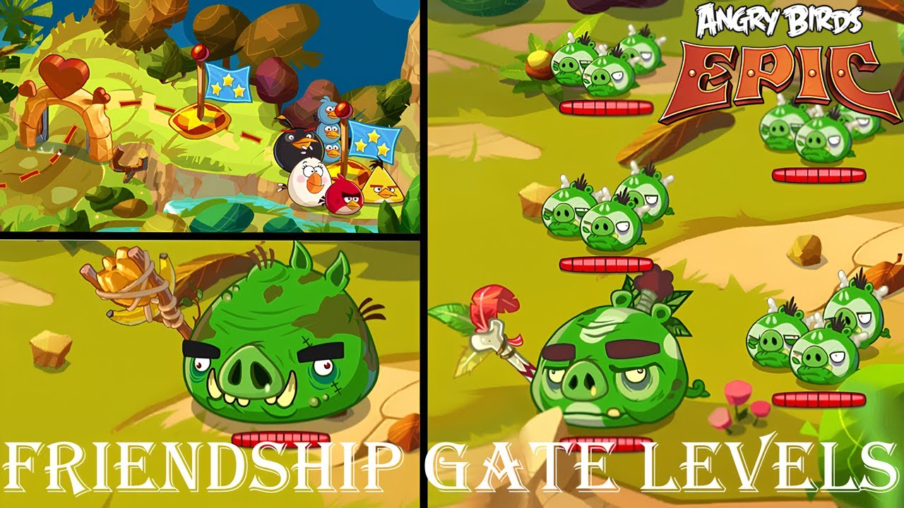 Angry Birds Epic All Friendship Gate Levels- Northern Slingshot Woods