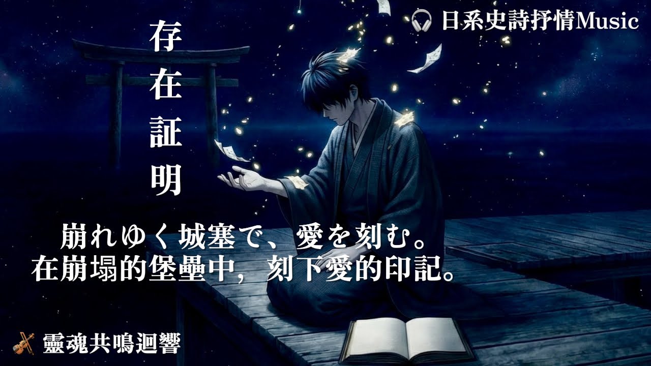 🎻日系史詩抒情Music《存在証明 存在證明》崩れゆく城塞で、愛を刻む。在崩塌的堡壘中，刻下愛的印記｜豎屏中字