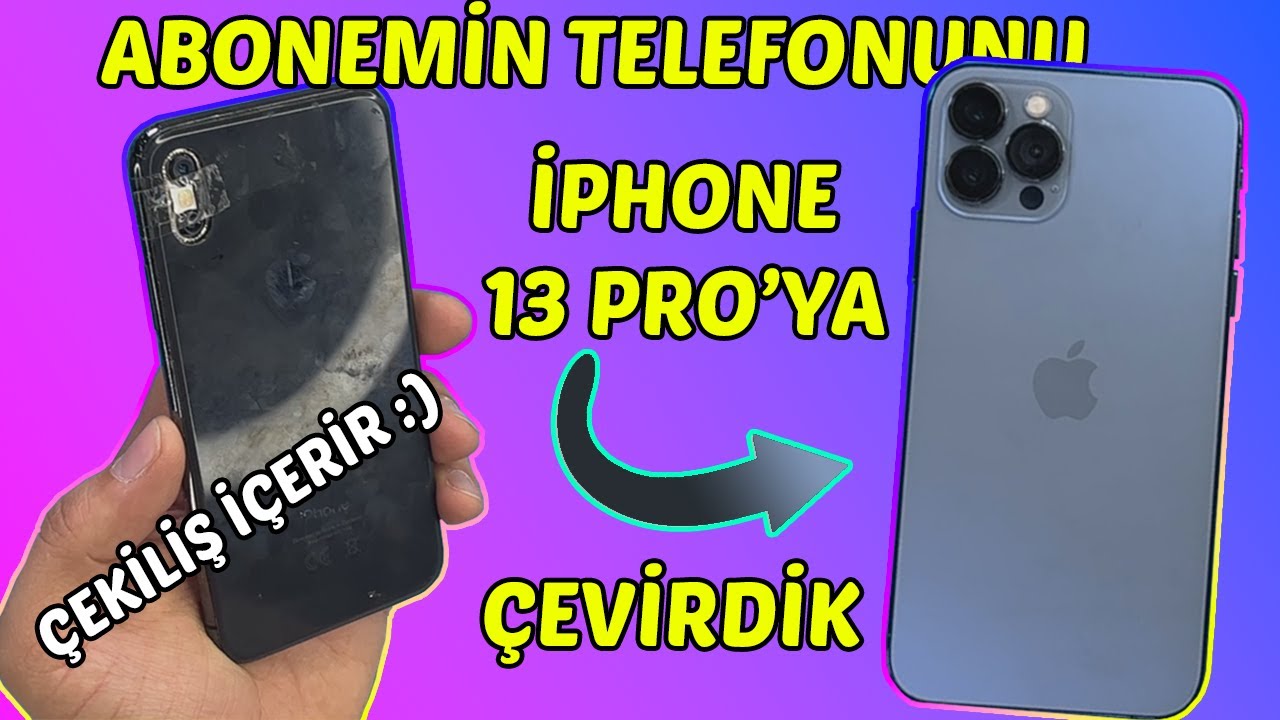 TAKİPÇİMİN İPHONE X İNİ 13 PRO YA ÇEVİRDİK TAMİRAT TADİLAT