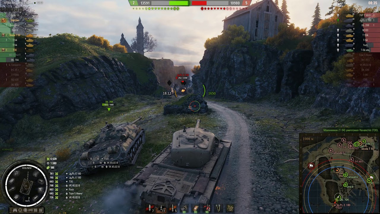 T30, Fjords, 9780 damage (WoT 1.0.0.3)