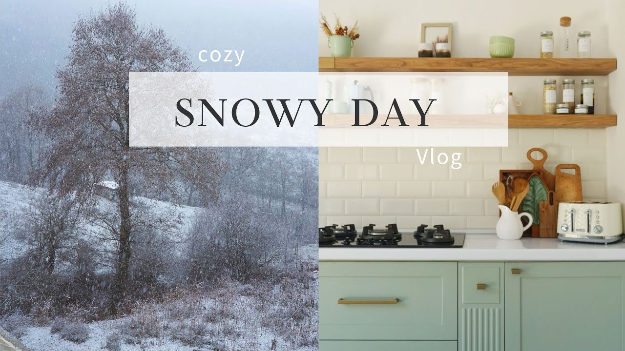 cozy snowy day vlog at home | slow living vlog