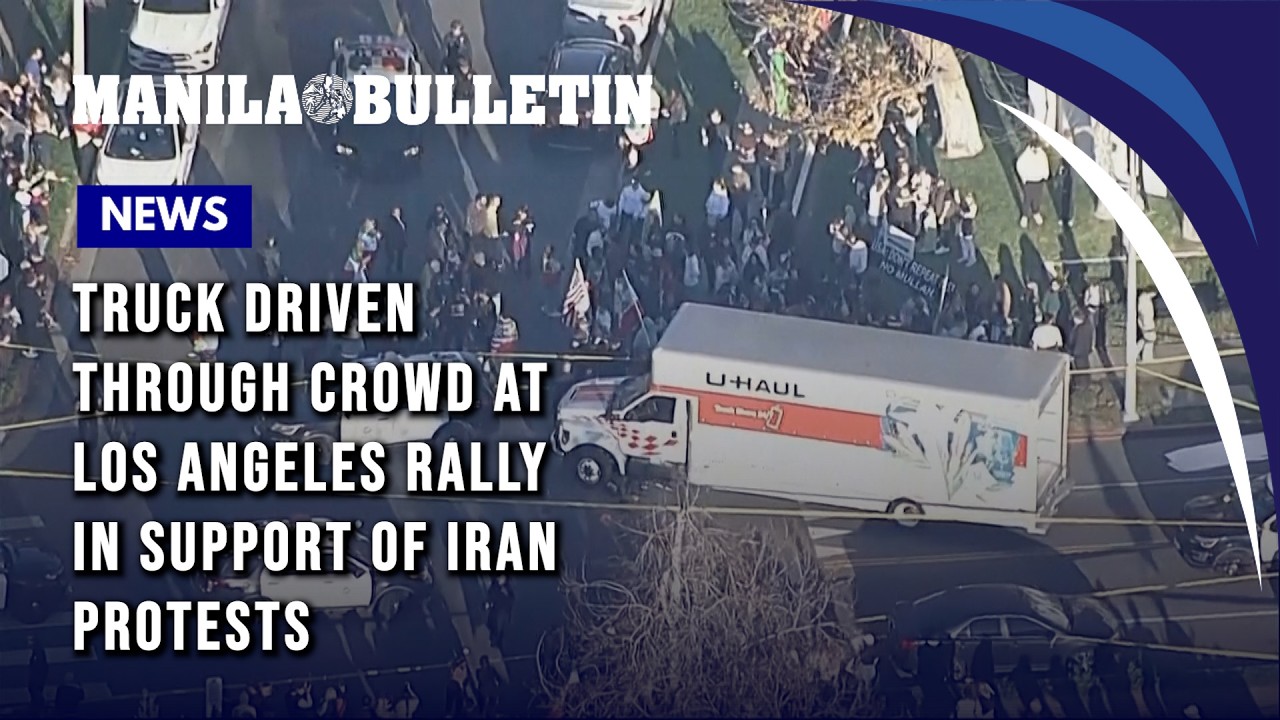Truck driven through crowd at Los Angeles rally in support of Iran protests