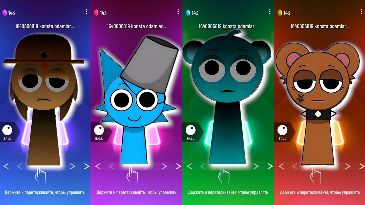 Brown Hat vs Blue Star vs Dark Bear vs Lazy Mouse  Tiles Hop EDM Rush Challenge