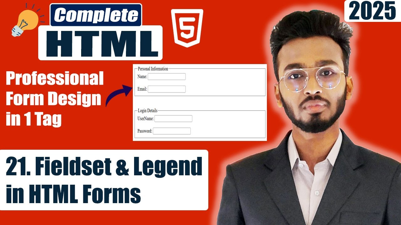 Fieldset & Legend in HTML Forms | HTML Tutorial for Beginners | HTML Full Course