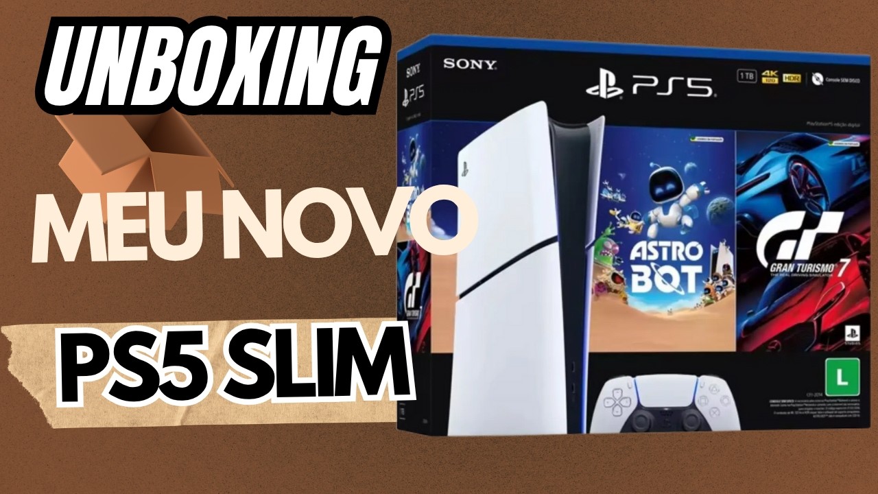 🎮 UNBOXING PS5 SLIM – O Novo Design da Sony Está INCRÍVEL! (Primeiro Vídeo do Canal)