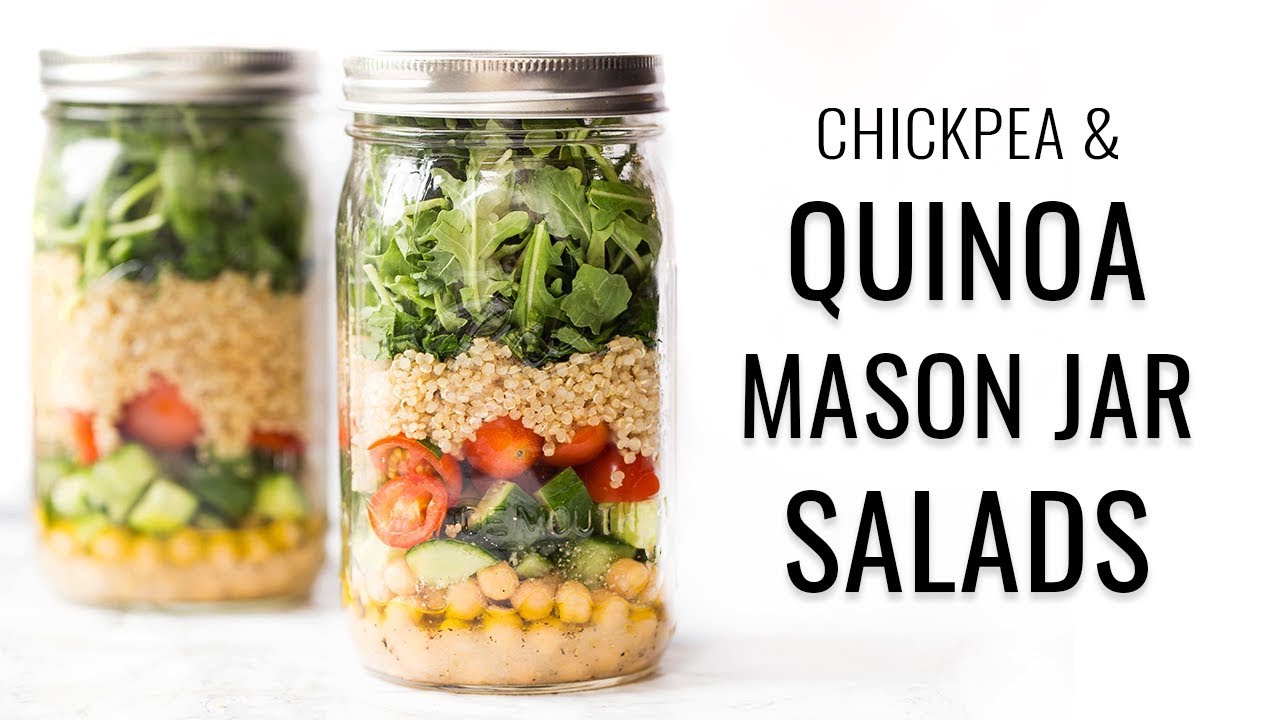 MASON JAR QUINOA SALAD | ready in 10 minutes!