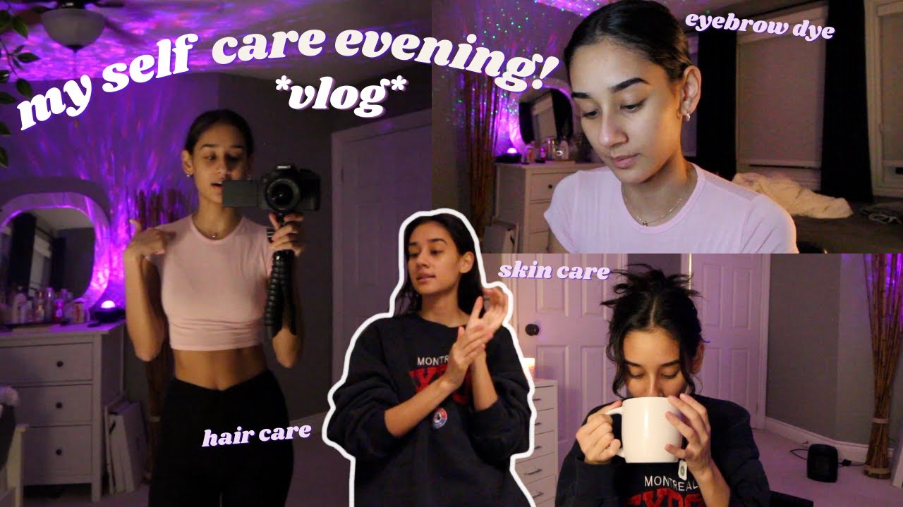 the ULTIMATE self care evening (VLOG) *hair mask, skin care, eyebrows & more*