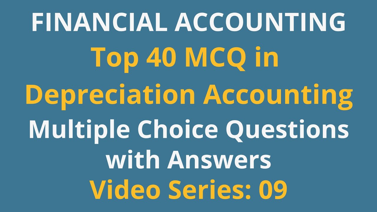 MCQ in Depreciation Accounting| Multiple Choice Questions with Answer| Methods|Video-9|TamilBR