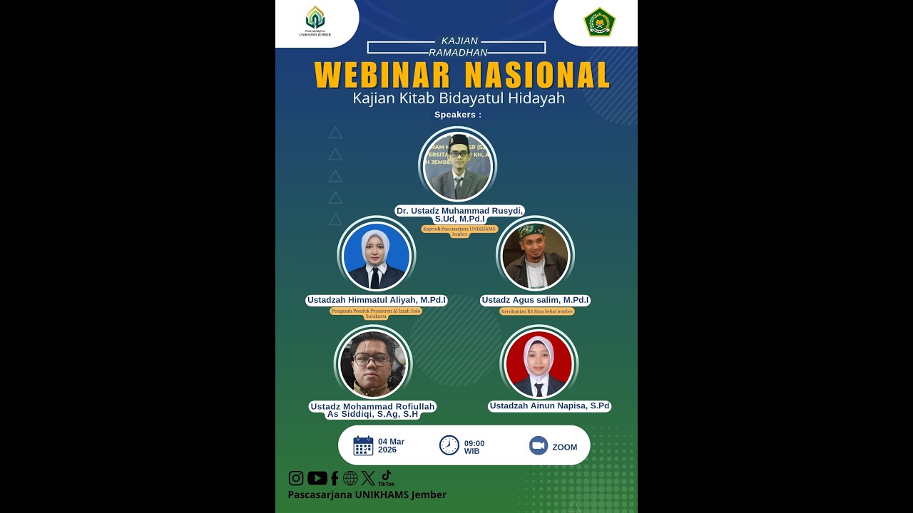 13 Kajian Tasawuf Ramadan S2 UNIKHAMS | Pertemuan XIII - Ilmu dan Menjaga Tujuh Anggota Tubuh