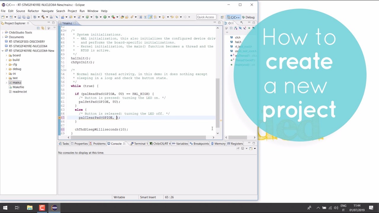 Creating a new project