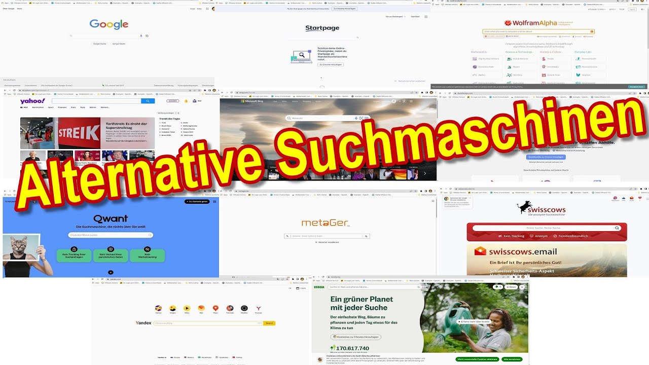 Alternative Suchmaschinen - Diese Google Alternativen gibt es!