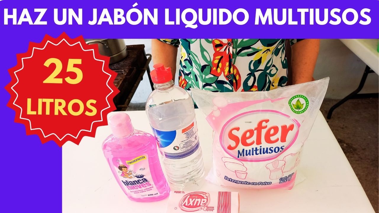 🧴🧪💧 HAZ 25 LITROS DE JABÓN LIQUIDO MULTIUSOS PARA ESTE 2026!!!
