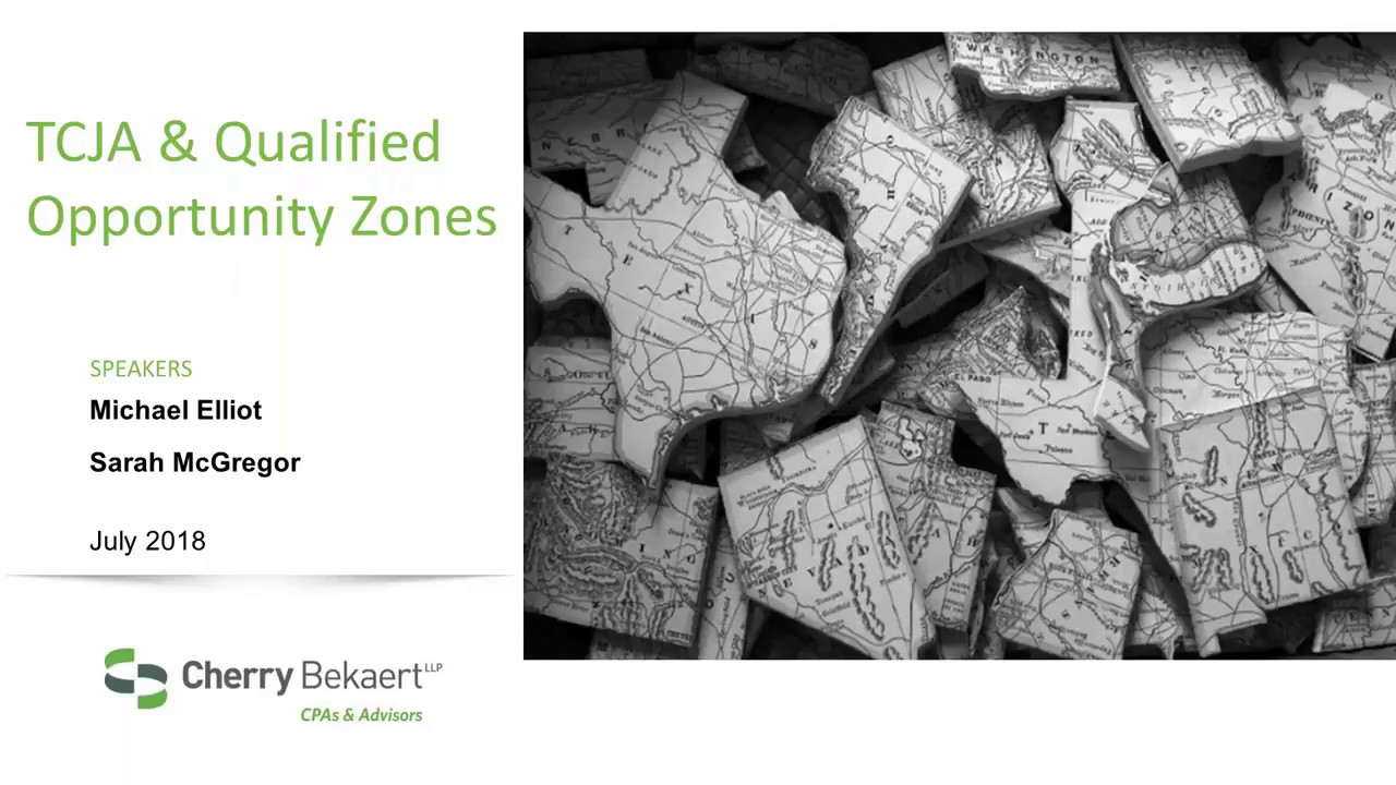 Tax Cuts and Jobs Act & Qualified Opportunity Zones