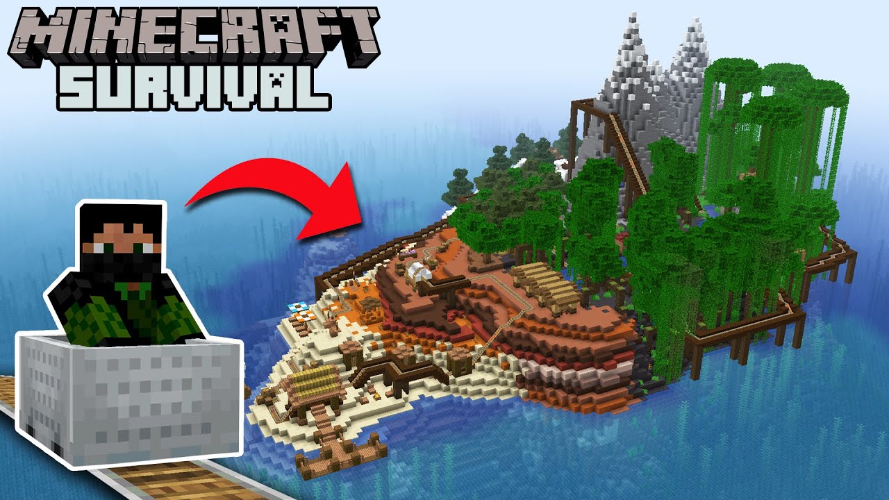 I Built a ROLLER COASTER ISLAND in Minecraft 1.19 Survival | Episode 49