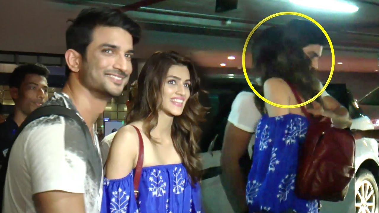 Kriti Sanon KISSES BF Sushant Singh Rajput At Mumbai Airport