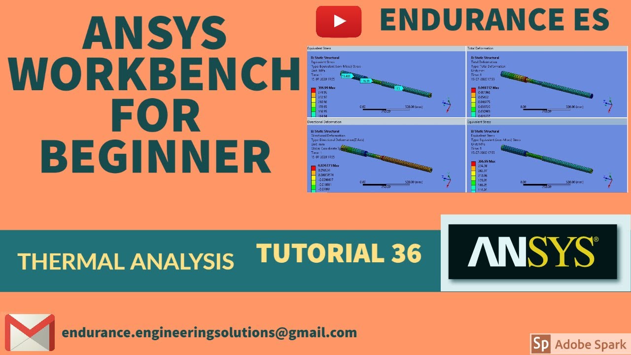 ANSYS|  THERMAL ANALYSIS OF COMPOSITE MATERIAL BAR|THERMAL STRESS & DEFORMATION| TUTORIAL 36