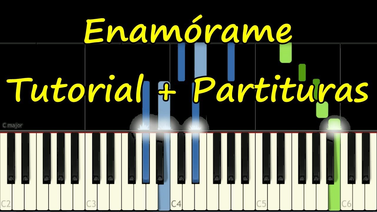 ENAMORAME - Piano Tutorial Cover Facil + Partitura PDF Sheet Music Easy Midi