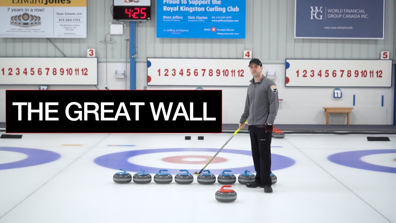 Curling Drills - Weight Control and Line of Delivery:  The Great Wall [of Granite]