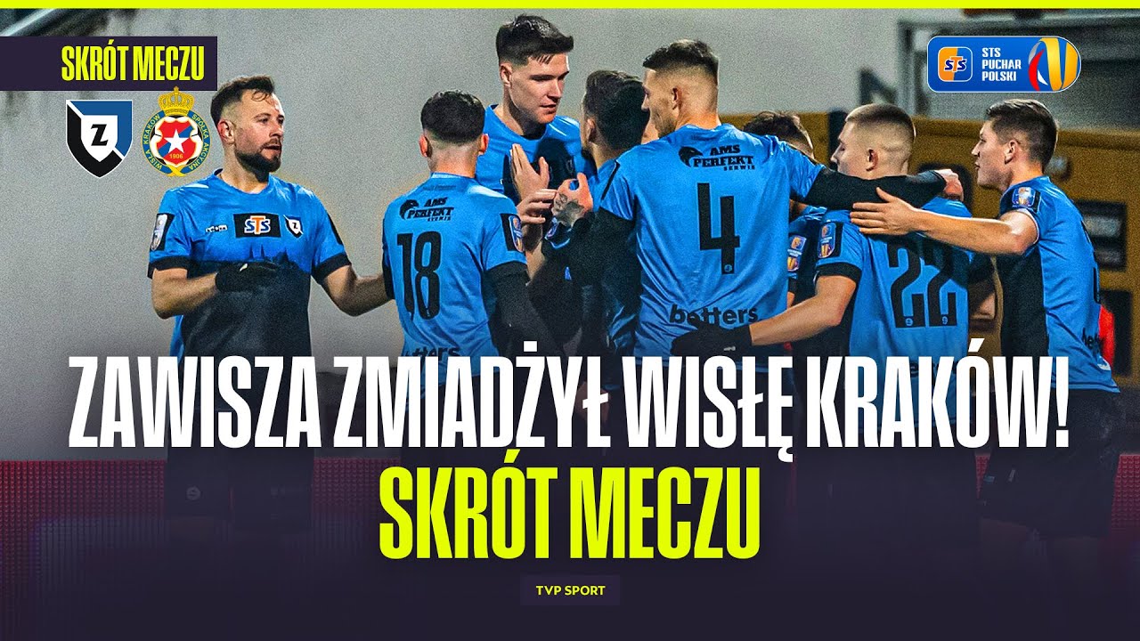 SKRÓT: ZAWISZA BYDGOSZCZ - WISŁA KRAKÓW. SZOK! BIAŁA GWIAZDA ZMIAŻDŻONA! PUCHAR POLSKI