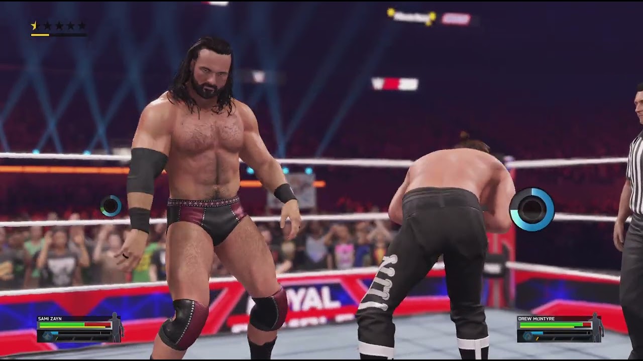 WWE 2K25_درو ماكنتاير ضد سامي زين توقعاتي فوز درو ماكنتايلر