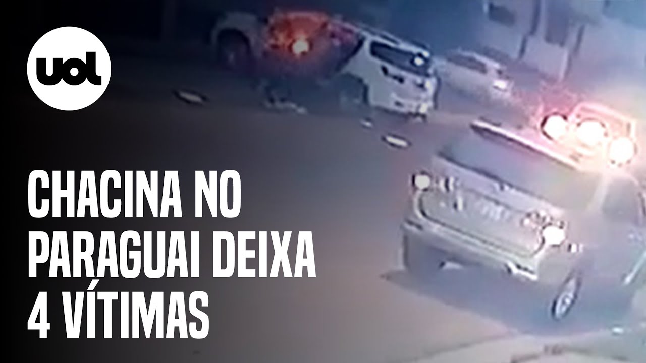 Imagens de c&acirc;mera de seguran&ccedil;a mostram chacina no Paraguai