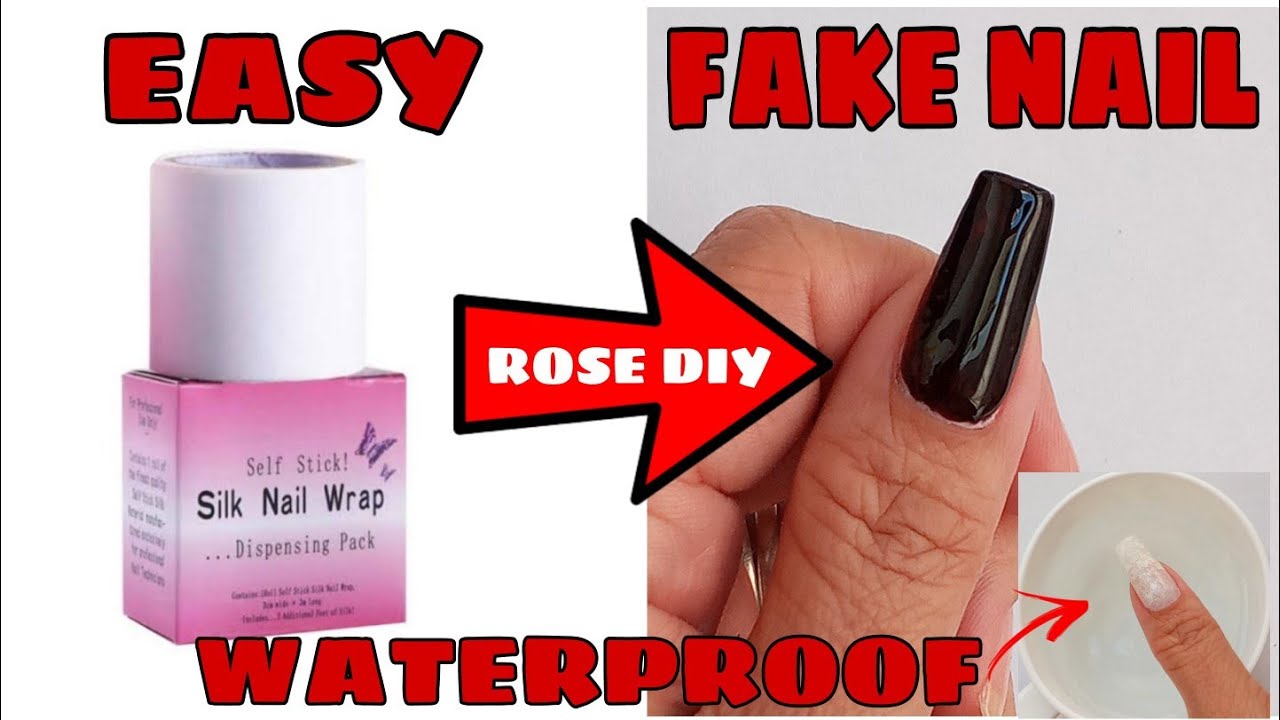 HOW TO MAKE FAKE NAILS AT HOME NO ACRYLIC | DIY SILK WRAP NAIL EXTENSIONS TUTORIAL | WATERPROOF