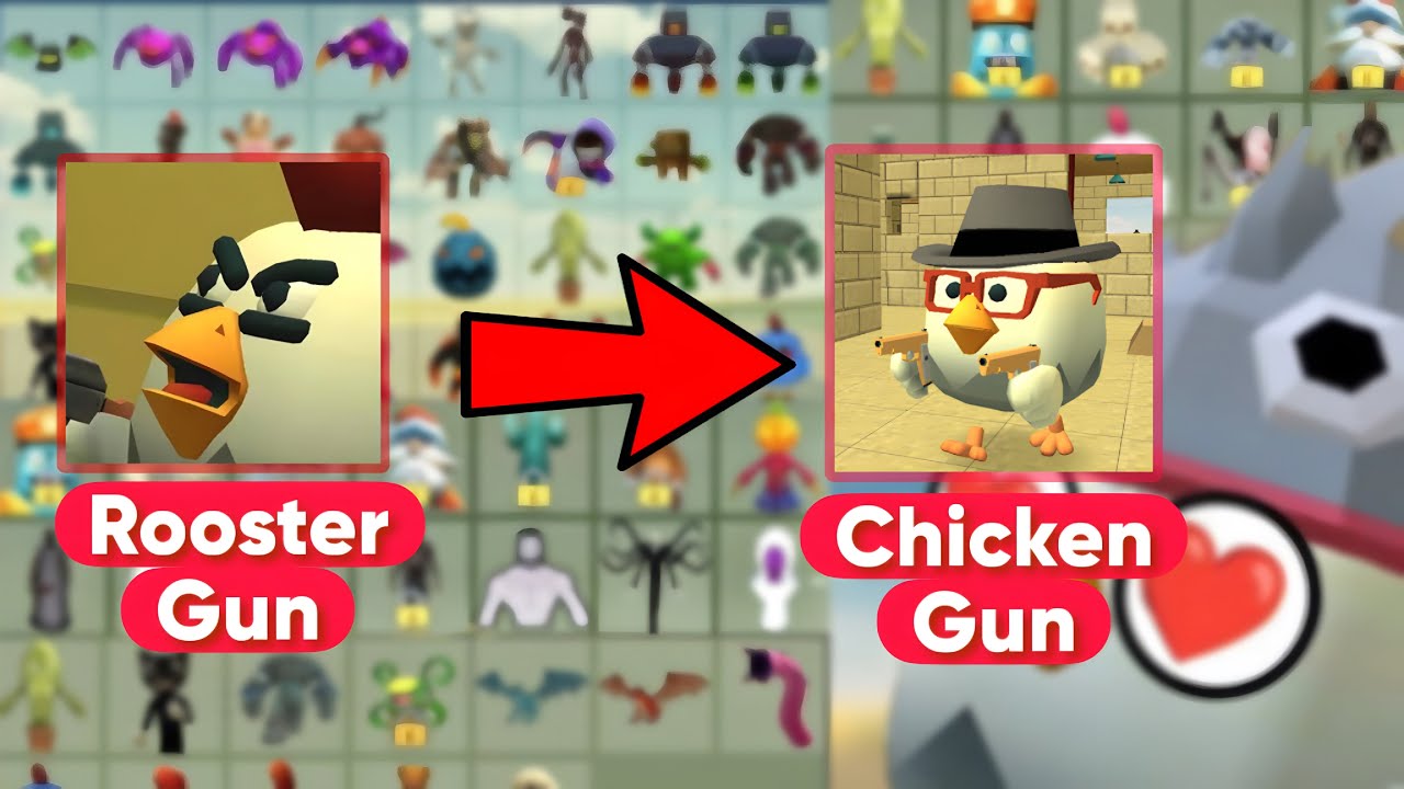 Chicken gun 1.0.3 to 4.9.0 in one video 😍