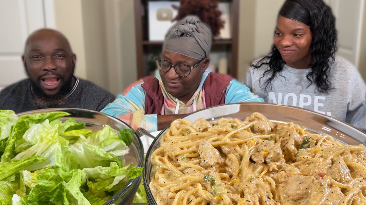 Did My Wife Have the Baby Yet?! 🍝 Chicken Alfredo Mukbang | Pregnancy Update