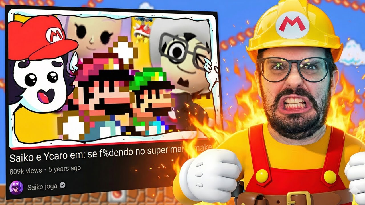 INTANKAVEL o Saiko e Ycaro SOFRENDO no Mario Maker 2 (Pai Troll)