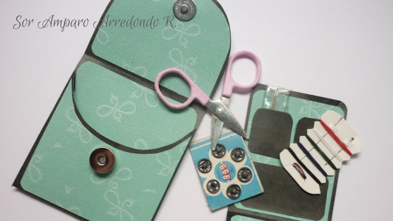 Como hacer  Costurero para viaje paso a paso en papel DIY ✂