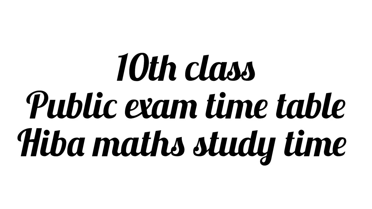 10th class public exam time table 2024 Tamil Nadu SSLC board exam