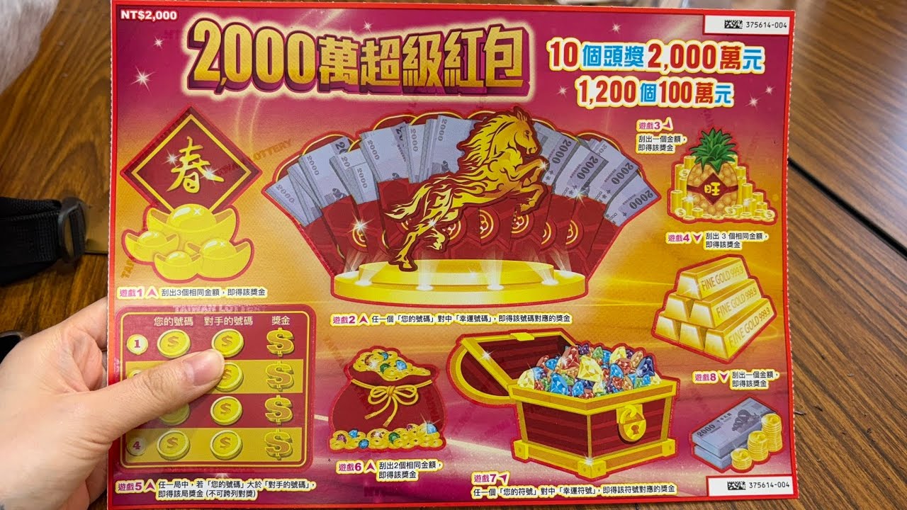 恭喜發財❗️刮刮樂系列-2000萬超級大紅包🧧#序號4#刮刮樂 #新春快樂 