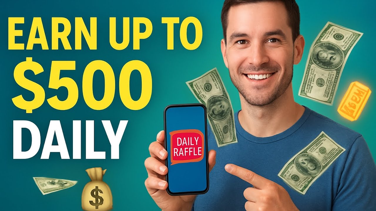 Daily Raffle App Review 2025 | How to Earn Free $50 - $500 Cash Daily 💸