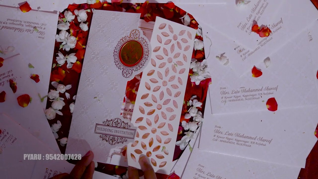 Islamic wedding card video invitation cinematic video