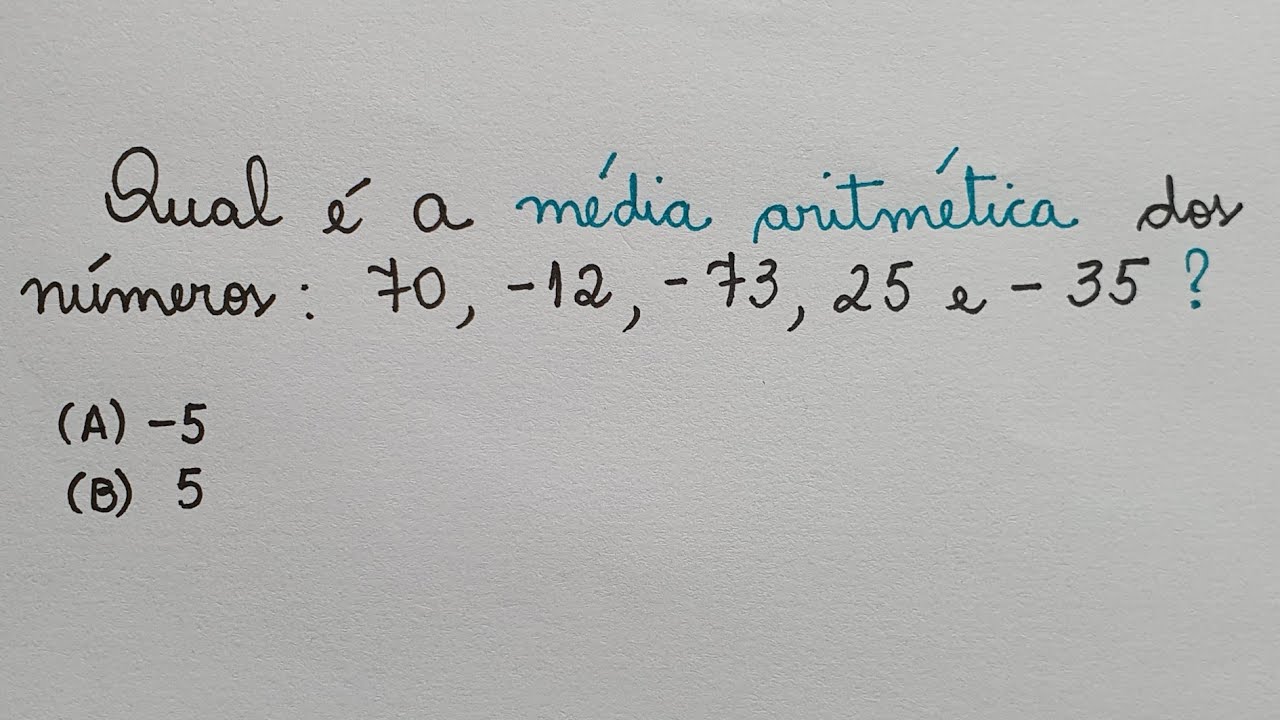 M&Eacute;DIA ARITM&Eacute;TICA SIMPLES - Quest&atilde;o de Concurso @professoraangelamatematica