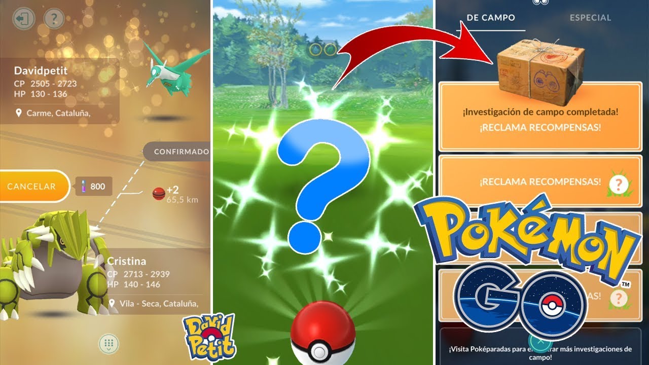 INTERCAMBIO CON SUERTE Y MI PRIMER SHINY DE RECOMPENSA SEMANAL! [Pok&eacute;mon GO-davidpetit]