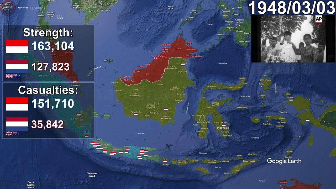 Indonesian War of Independence using Google Earth