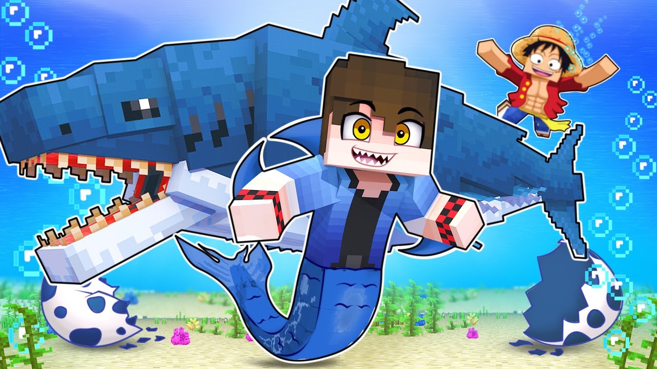 NASCI como um TUBARÃO GIGANTE no ONE PIECE MINECRAFT