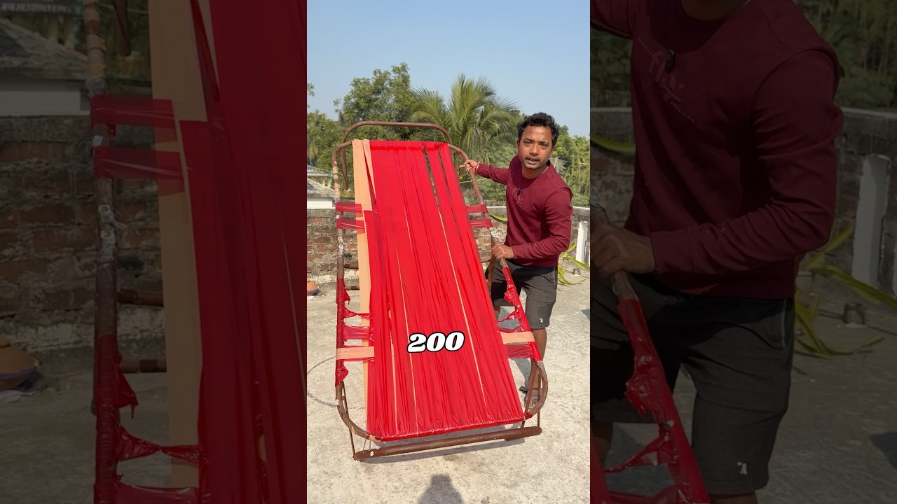 How many read cello tape layers to make a trampoline 😱 Bengali mini blog