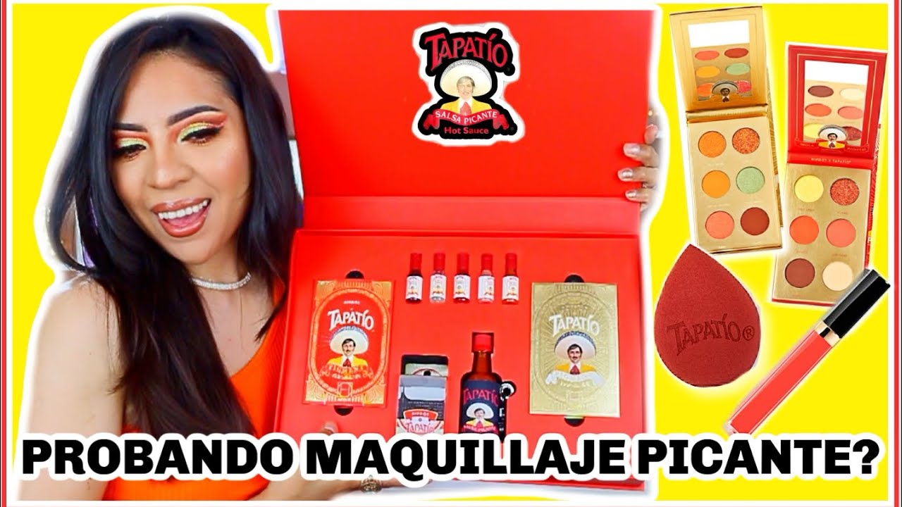 PROBANDO MAQUILLAJE PICANTE SALSA TAPATIO, PALETA DE SOMBRAS, LIPGLOSS Q PICA?♥BeautybyNena