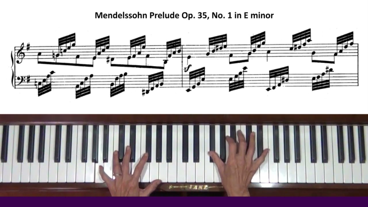 Mendelssohn Prelude Op. 35 No. 1 in E minor Piano Tutorial Part 1