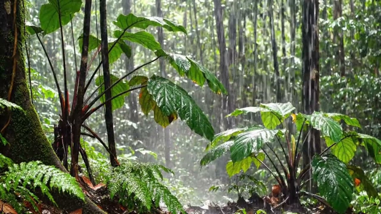 10 Hours of Deep Sleep Rain in the Amazon Rainforest 🌧️ Nature ASMR