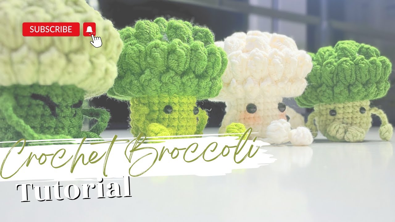 #4 Crochet Broccoli Tutorial | Hướng dẫn móc súp lơ xanh 🥦| chiichitt