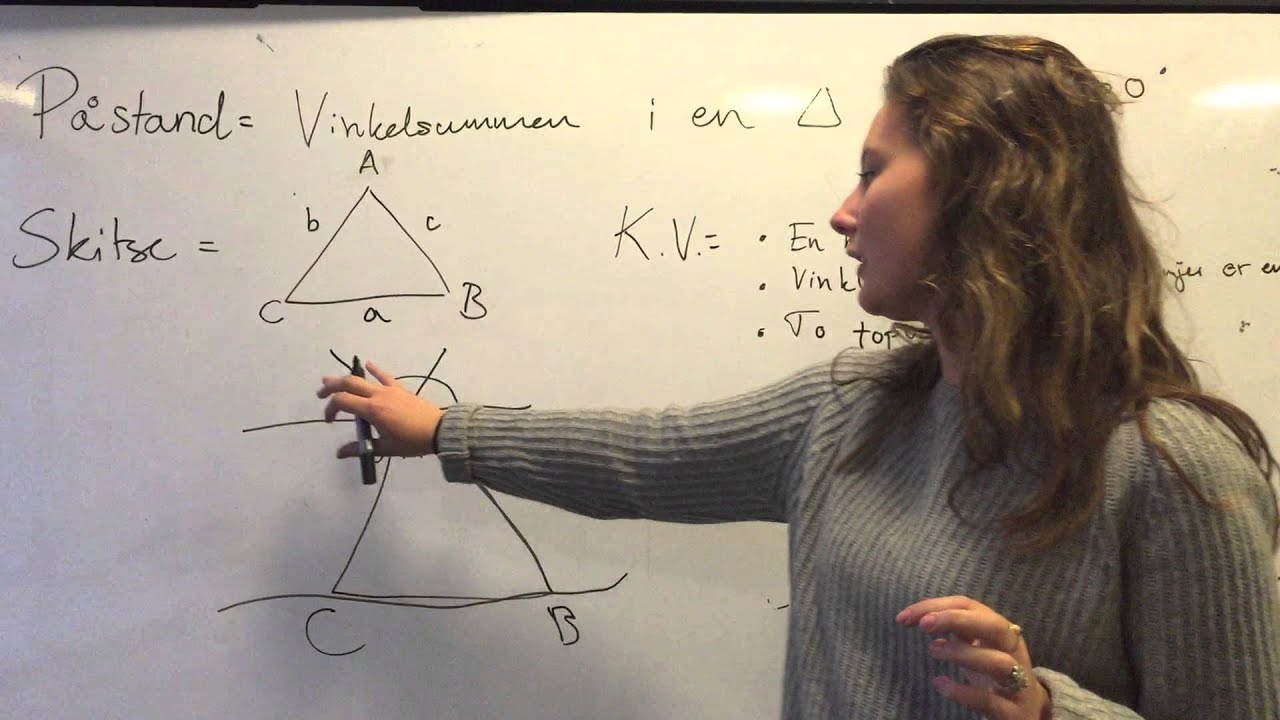Bevis: vinkelsummen i en trekant er 180 grader (Franciska Olsen)