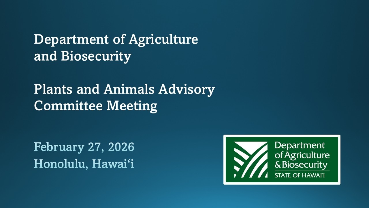 Advisory Committee on Plants and Animals Meeting - Feb. 27, 2026
