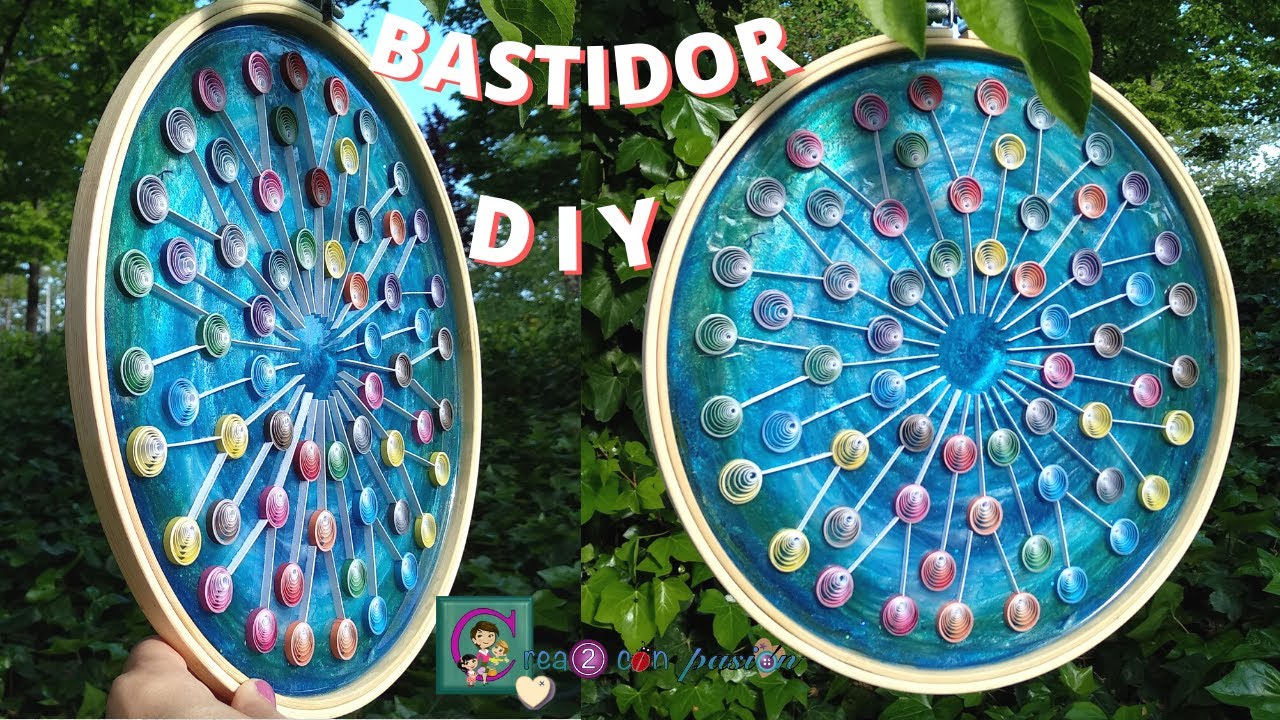 5 IDEAS para DECORAR BASTIDORES originales y diferentes. Mandala de filigrana