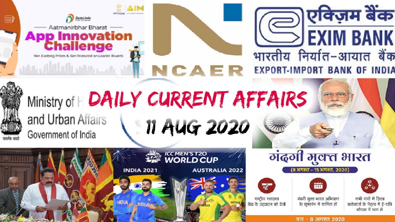 Daily Current Affairs In English 11 August 2020 | Current affairs today | GKToday