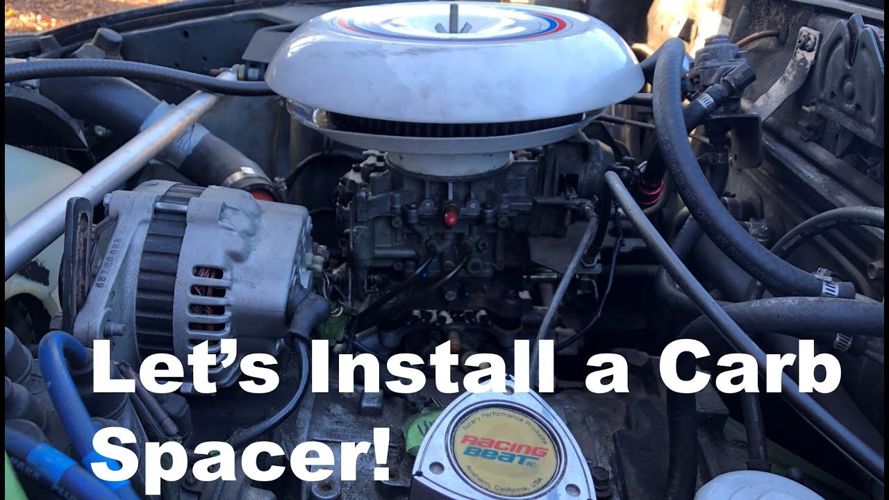 Carb Spacer Install on Greg; 1985 13b Swapped RX7